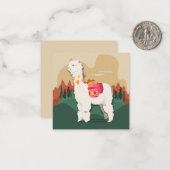 Llama Notitiekaartje (Voorkant / Achterkant in situ)
