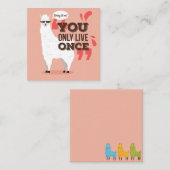 Llama Notitiekaartje (Voorkant / Achterkant)