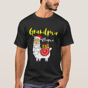 Llama Oma Lichten Kerstmuts Kerst Slaperig Match T-shirt