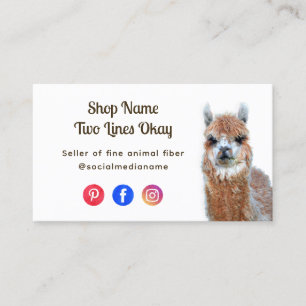 Llama Online Zakelijk Vezel Breien Visitekaartje