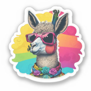 Llama Ontdek onze Schattige Llama Sticker
