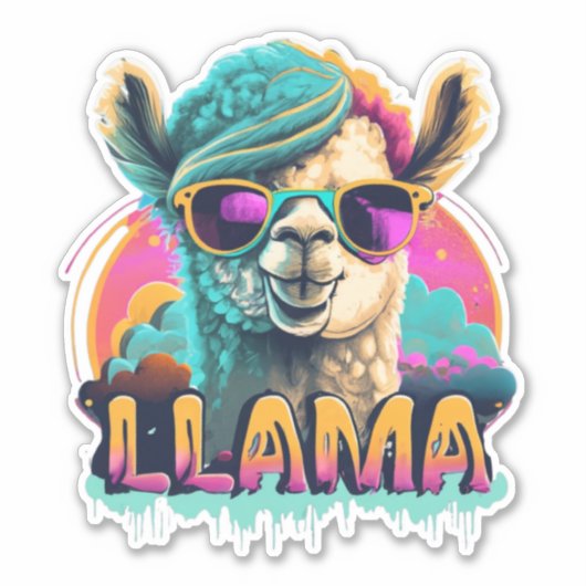 Llama Ontdek onze Schattige Llama Sticker Collecti (Voorkant)