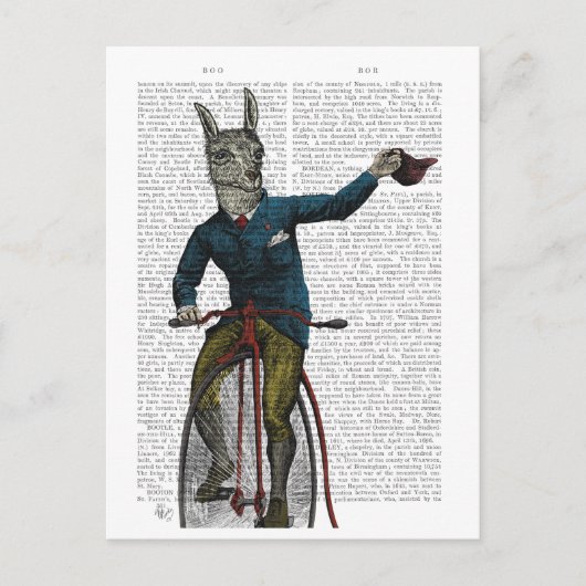 Llama op Bike Briefkaart (Voorkant)