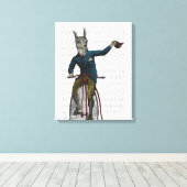 Llama op Bike Canvas Afdruk (Insitu (Houten vloer))