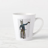 Llama op Bike Latte Mok (Rechts)