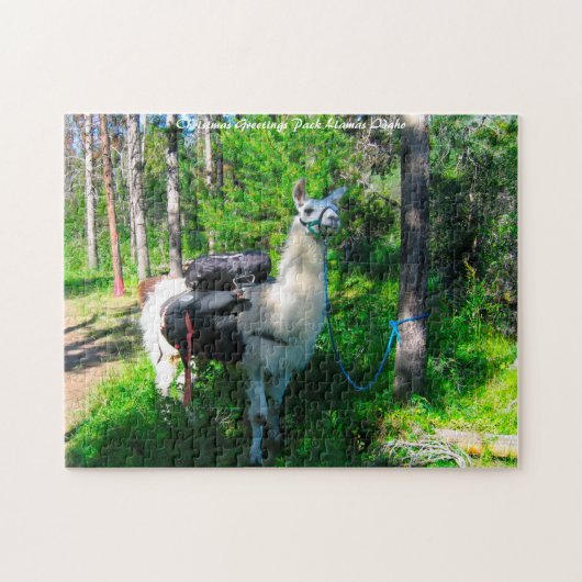 Llama Pack Idaho. kerstcadeautjes Legpuzzel (Horizontaal)