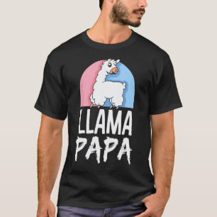 Llama Papa Schattig Huisdier Dier Vader Papa Daddy T-shirt