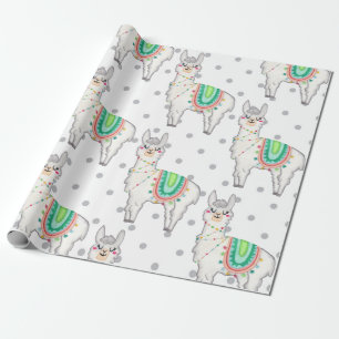 Llama Party Nursery Baby New Born Gift Cadeaupapier