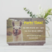 Llama Party uitnodiging (Staand voorkant)