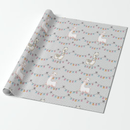 Llama Party wrapping Paper Cadeaupapier