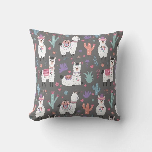 Llama-patroonpijp Kussen (Voorkant)