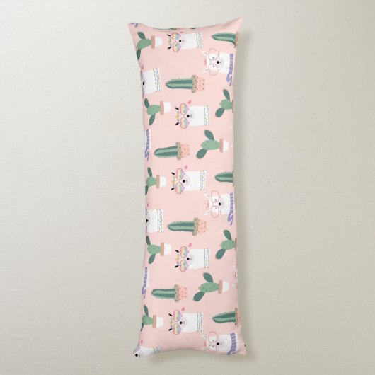 Llama Pattern Body Pillow Lichaamskussen (Achterkant (Verticaal))
