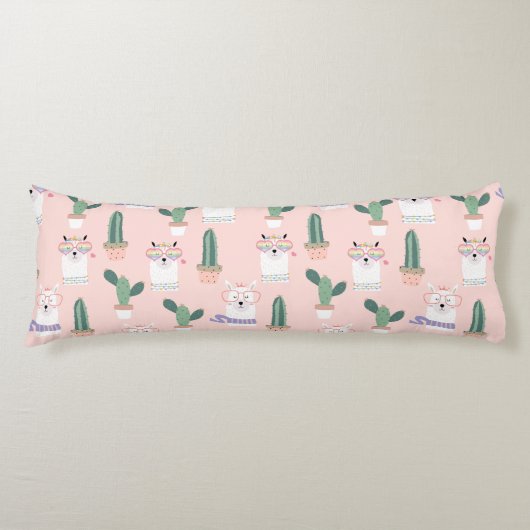Llama Pattern Body Pillow Lichaamskussen (Voorkant)