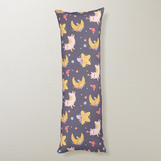Llama Pattern Lichaamskussen (Achterkant (Verticaal))