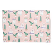 Llama Pattern Pillow Hoesje Kussensloop (Voorkant-Links)