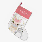 Llama Penguin Gezichtsmaskers Gepersonaliseerd Kleine Kerstsok (Voorkant (Hangend))