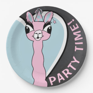 Llama Pink Pajama Girl Birthday Party Sleepover Papieren Bordje