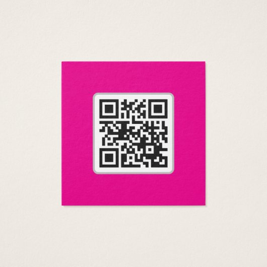 Llama Pink QR code Fiber Business Cards (Dos)