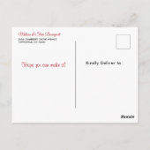 Llama portant un Invitation de la fête de Noël du (Dos)