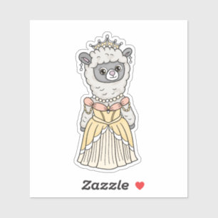 Llama Princess Sticker