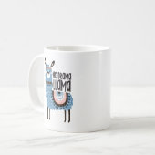 Llama Print Café Mug - No Drama Llama - 11oz (Devant gauche)