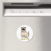 Llama Pug Magnet Magneet (Insitu (Vaatwasser))