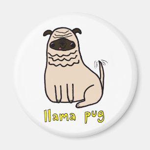 Llama Pug Magnet Magneet