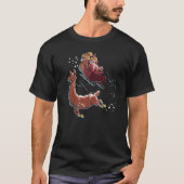 Llama Pulling Santa's Sleigh Christmas Santa Xmas T-shirt (Voorkant)
