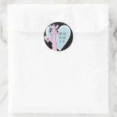 Llama pyjama roze meisjes sluimer partij ronde sticker (Tas)