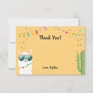 Llama Rama bedankkaart Fiesta Party Alpaca