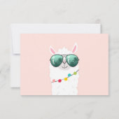 Llama Rama bedankkaart Fiesta Party Alpaca (Achterkant)
