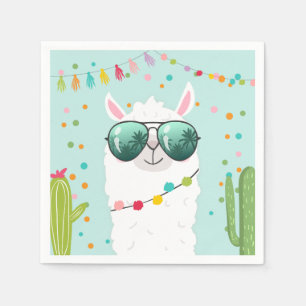 Llama Rama Paper Napkins Fiesta Party Alpaca Servet