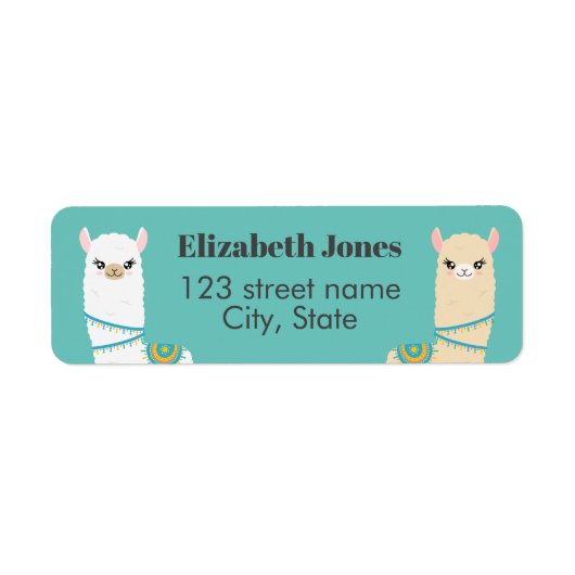 Llama Return Address Label (Voorkant)