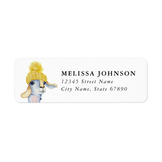 Llama Return Address Label (Voorkant)
