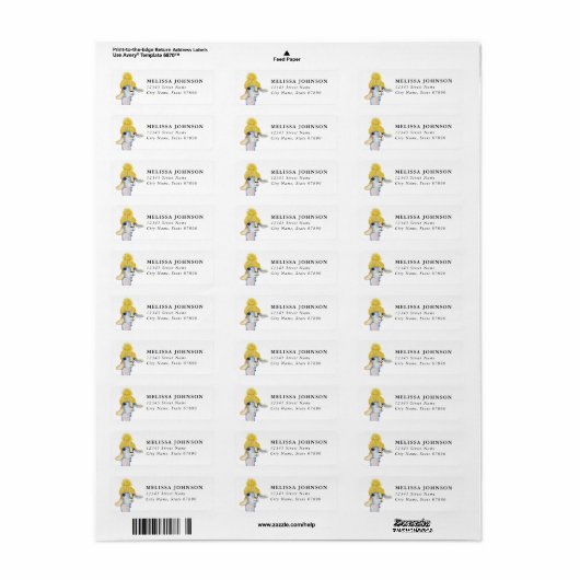Llama Return Address Label (Full Sheet)