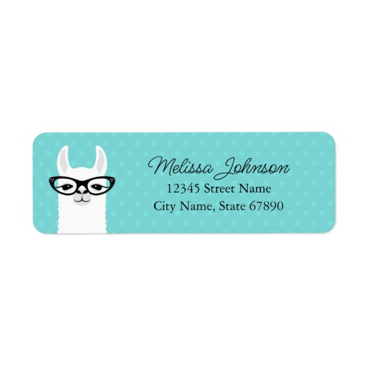 Llama Return Address Labels (Voorkant)
