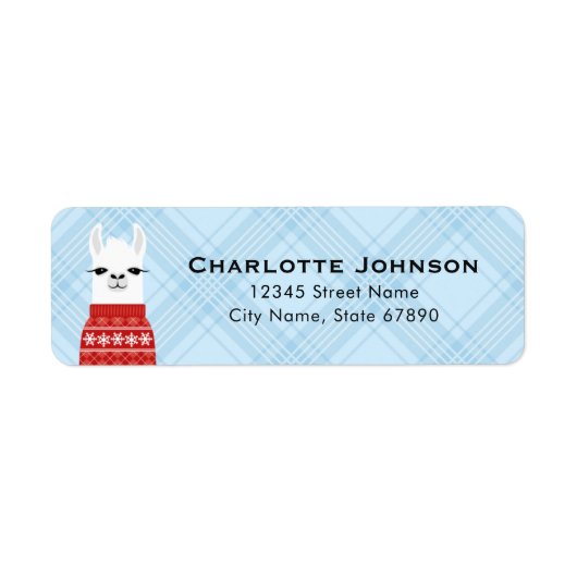 Llama Return Address Labels (Voorkant)