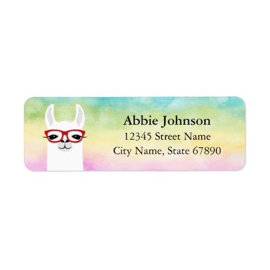 Llama Return Address Labels (Voorkant)