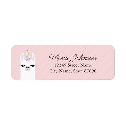 Llama Return Address Labels (Voorkant)