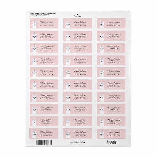 Llama Return Address Labels (Full Sheet)