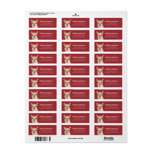 Llama Return Address Labels (Full Sheet)