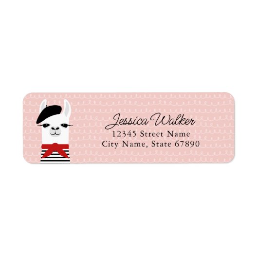 Llama Return Address Labels (Voorkant)