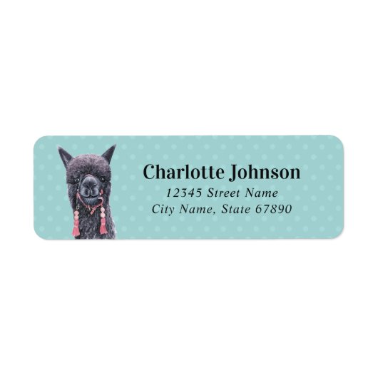 Llama Return Address Labels (Voorkant)