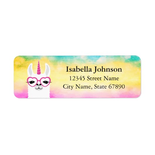 Llama Return Address Labels (Voorkant)