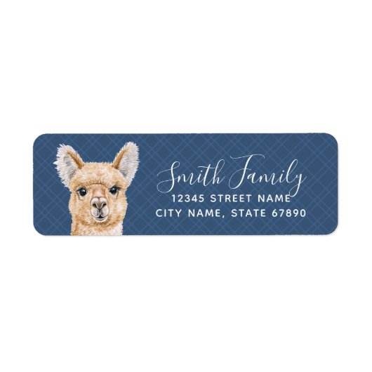 Llama Return Address Labels (Voorkant)