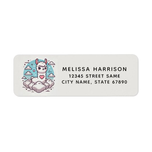Llama Return Address Labels (Voorkant)