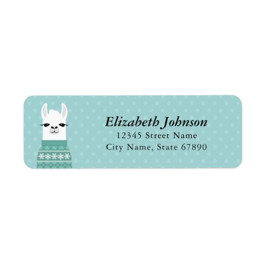 Llama Return Address Labels (Voorkant)