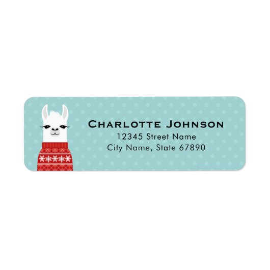 Llama Return Address Labels (Voorkant)