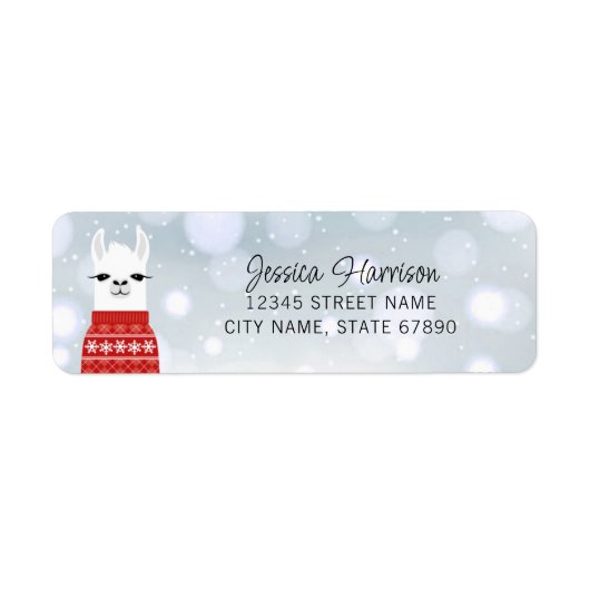 Llama Return Address Labels (Voorkant)