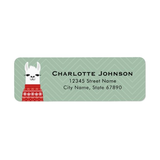 Llama Return Address Labels (Voorkant)